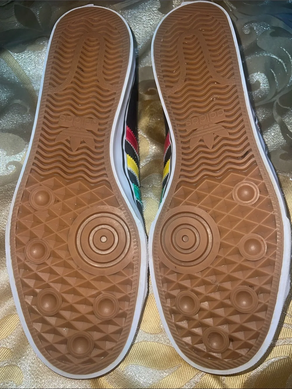 Adidas Original Nizza Low Tricolor Stripes Rasta Black FV0658 SZ 13